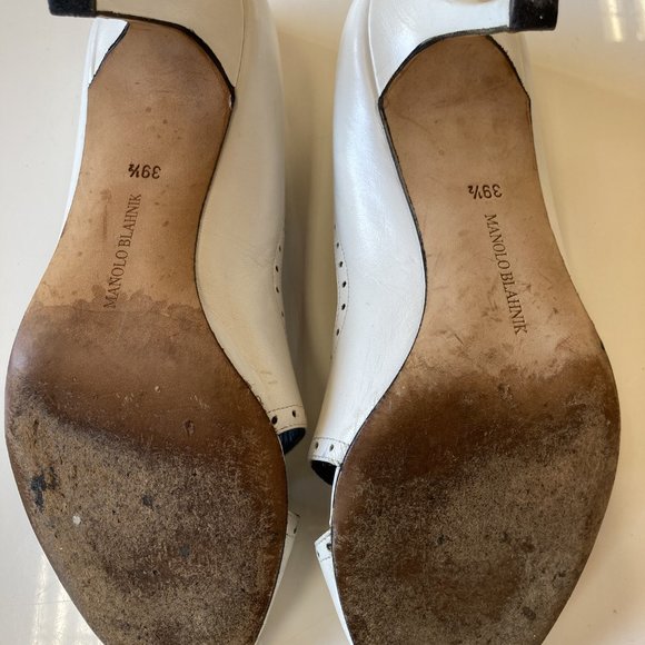 Manolo Blahnik white heel (39.5) - Picture 8 of 9
